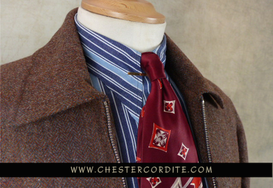 The Conspiricy Stripe Spear Point Collar Shirt by Chester Cordite